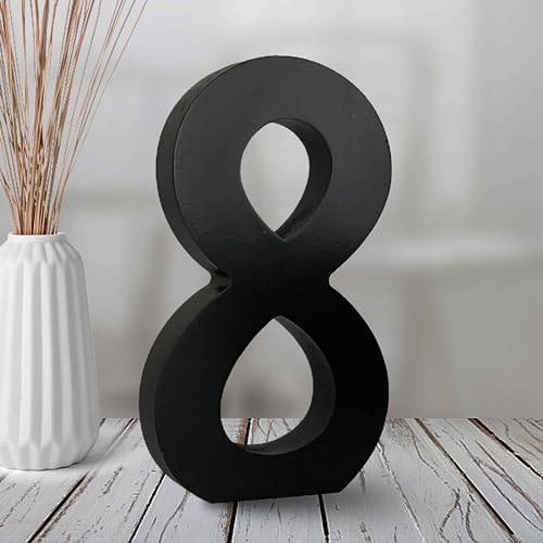 AOCEAN 6 Inch Black Wood Numbers Unfinished Wood Numbers for Halloween Decorative Standing Numbers Slices Sign Board Decoration for Craft Home Party AOCEAN