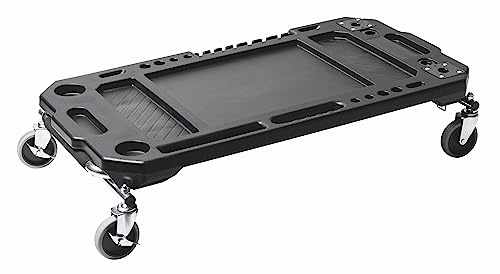 Powerbuilt Adjustable Work Table with Tool Holders and Convertible Dolly Function, Multi-Use, Home, Garage, Worksite - 642928ECE, Black Powerbuilt