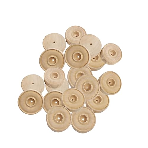 TEHAUX 50pcs Oval Wood Chips Unfinished Wood chip Unfinished Wood Shapes  for Crafts Wood Craft Material Basswood DIY Supplies Circle Labels Oval