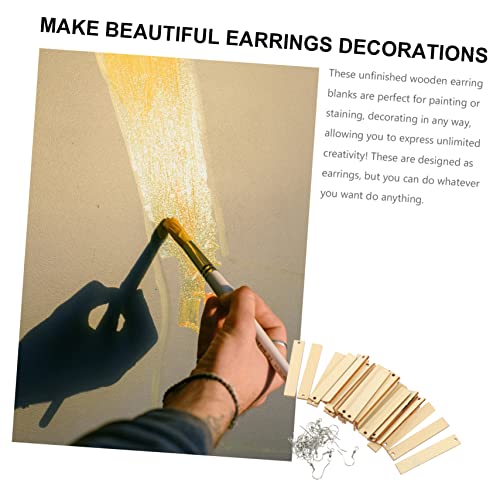 VILLCASE 5 Sets Blank Wood Earrings Unfinished Earring Pendants Blank Earring Unfinished Earring Tags Earring Jump Rings Earring Blanks Earring VILLCASE