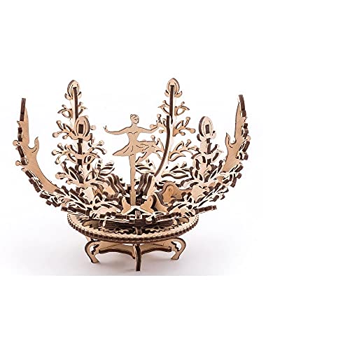 UGEARS Mechanical Flower 3D Wooden Puzzle - Unique Model Kits for Teens and Adults UGEARS