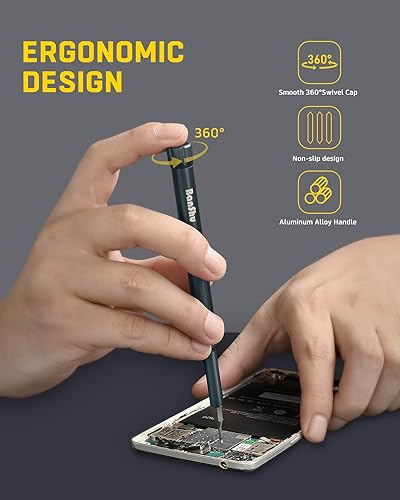 Banshu Small Screwdriver Set, 46 in 1 Mini Manual Screwdriver Set with Metal Case, S2 Precision Bits, Pocketable Magnetic Professional Repair Tool Banshu