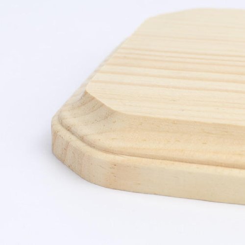 Pack of 4 Unfinished Wood Beveled Edge Clipped Corner Rectangle Plaques from Factory Direct Craft - Blank Wooden Rectangle Signs for DIY Crafts and WoodArtSupply