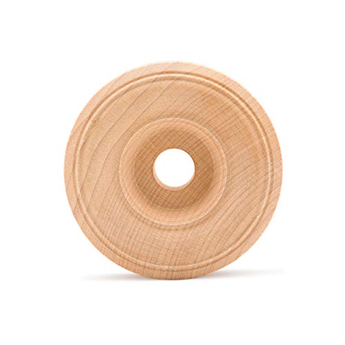 Mini Wood Wheels Treaded Style, 2 Inch Diameter, Pack of 24, for Crafts and DIY Car Models, by Woodpeckers Woodpeckers