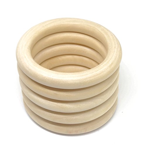 PENTA ANGEL 20Pcs Natural Wood Rings 2Inch (50mm) PENTA ANGEL