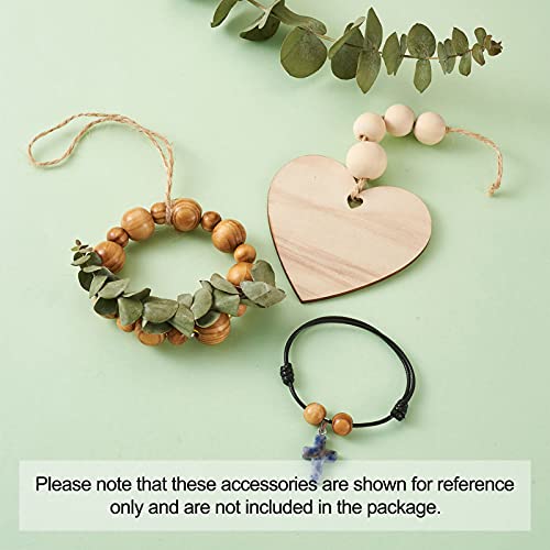 Pandahall 1010pcs Unfinished Wood Round Beads Natural Wood Loose Ball Beads for DIY Craft Jewelry Making Christmas Tree Home Decor PH PandaHall