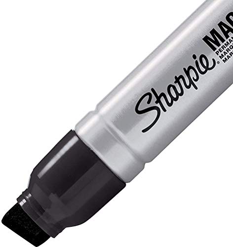 Sharpie Pro Magnum Professional Permanent Marker, Oversized Chisel Tip, Black Ink, Pack of 4 SHARPIE