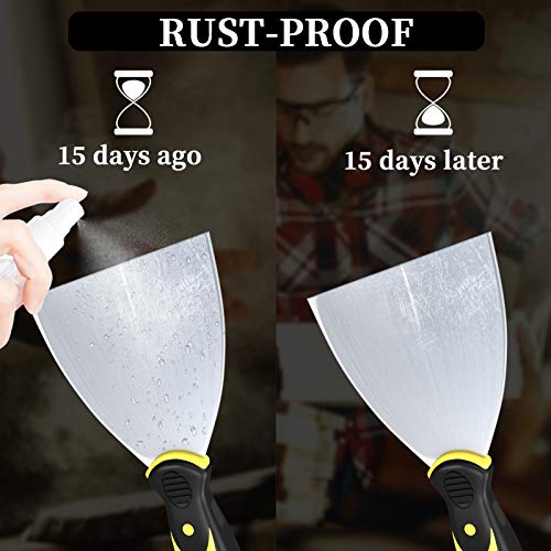 Putty Knife Scrapers, Spackle Knife, Metal Scraper Tool for Drywall Finishing, Plaster Scraping, Decals, and Wallpaper(4 Inch) DEKEones