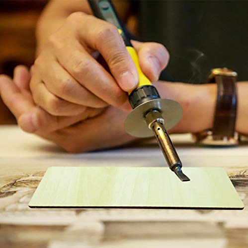 Unfinished Wood Sign Blank Rectangle Hanging Wooden Plaque DIY Craft Project Wood Sign with Rope Door Wall Art (15.7 x 4.7 x 0.2 in, 6-Pack) YOUFU