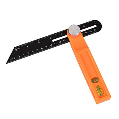 Fomgeely Horizontal Sliding T-Bevel Gauge, Level Tool, T-bevel Ruler with Horizontal and Vertical Bubble, Carpenter Squares Measuring