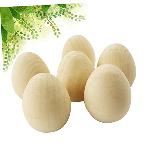 VILLCASE 5pcs DIY Easter Eggs Unfinished Unpainted Wooden Eggs Puzzle Toy Easter Egg Wooden Unfinished Wooden Easter Egg Eggs for Crafting Eggs for VILLCASE