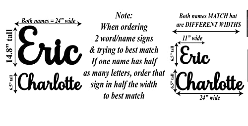 Custom Wood Word Sign, Wall Decor, Personalized Wooden Wall Art, Any cursive word or name sign Kobasic Creations