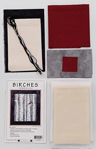 Wall Quilt Kit by Rachel's of Greenfield, Birches Wall Quilt Kit 13x15 inch, white WoodArtSupply