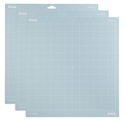 Cricut LightGrip Cutting Mats 12in x 12in, Reusable Cutting Mats for Crafts with Protective Film, Use with Printer Paper, Vellum, Light Cardstock & Cricut