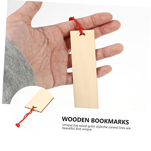 Operitacx 1 6pcs Blank Wooden Bookmark Unfinished Bookmark Unfinished Blank Tags Reading Bookmarks Wood Blank Bookmark Blank Craft Bookmark Red Gifts Operitacx