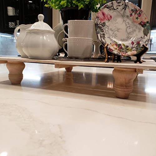 decorluxes Unfinished Bun Feet for Furniture Set of 4 Kallax Legs Short Table Legs Couch Sofa Coffee Table Legs Dresser Legs Set of 4 Bun Feet - No decorluxes