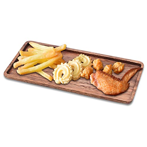 13.8 Inch Solid Wood Serving Platters and Trays of Natural Acacia Wood Log Charcuterie Boards,Cheese Board Linwnil