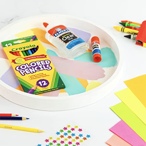 Wooden Round Trays for Serving - Five Piece Nested Breakfast Tray - Wood Crafts Trays for Organizing | Bathroom Tray - Food Trays for Party Buffet Hammont