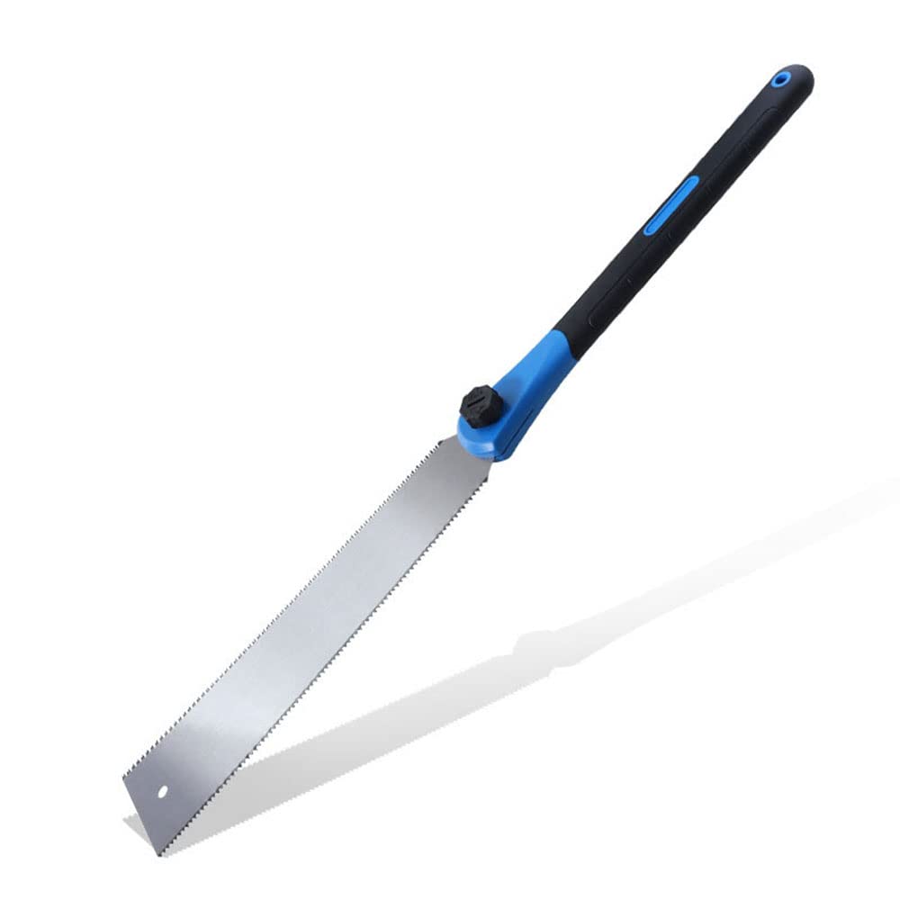 Double Edged Hand Saw, 32cm/12.5” Japanese Ryoba Pull Saw Flexible Flush Cut Saw for Fine and Coarse Cutting Woodworking (Blue) LSLANSOON