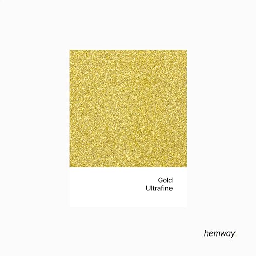 Hemway Gold Glitter Ultrafine 130g/4.6oz Powder Metallic Resin Craft Flake Shaker for Epoxy Tumblers, Hair Face Body Eye Nail Art Festival, DIY Party Hemway