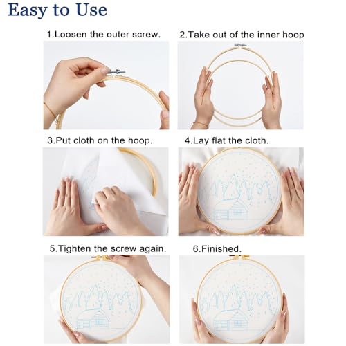 Armindou Embroidery Kit for Beginner Adults, Counted Stamped Cross Stitch kit for Adult Beginner, Hand Embroidery Starter Kits with Pattern, 3 Armindou