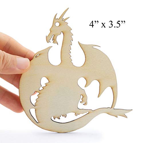 Summer-Ray 20 Wooden Dragon Laser Cutout DIY Craft Party Decoration Art Embellishment Room Decoration Summer-Ray.com