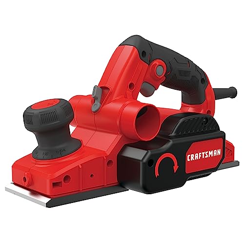 CRAFTSMAN Wood Planer, Hand Planer with Blades, Wrench and Edge Guide, 5/64-inch, 16,500 RPM, 6 Amp, Corded (CMEW300) Craftsman