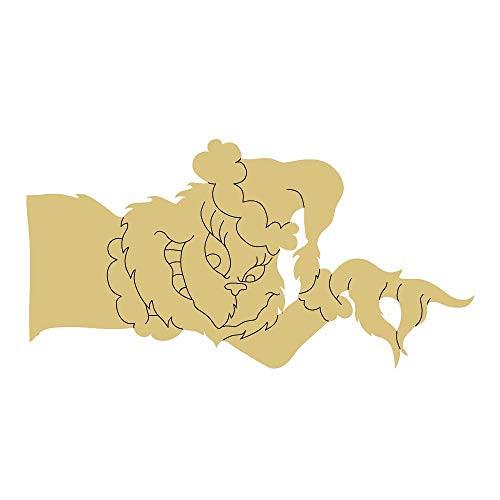 Christmas Design Design by Lines Cutout Holidays Christmas Door Hanger Unfinished Wood MDF Shape Canvas Style 6 Art 1 (24") Diverse Woodworking