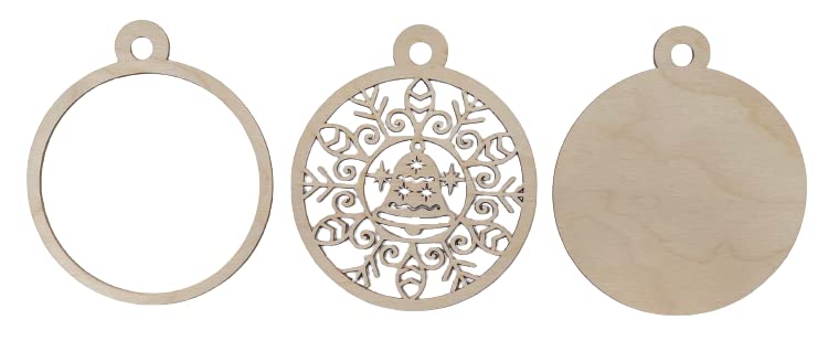 Bell Door Sign 3 Pieces Laser Cut Out Unfinished RND44 The Wood Shape Store