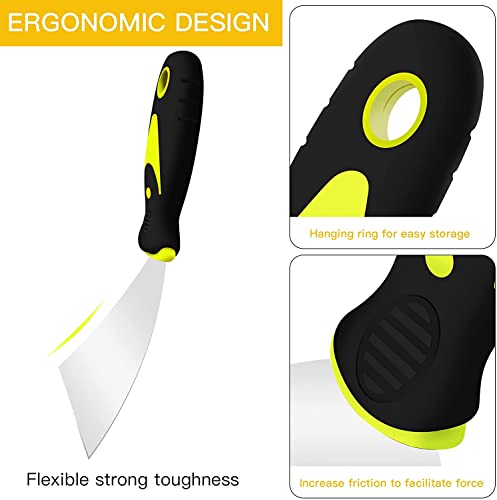 Putty Knife Scrapers, 3 Inch Spackle Knife, Metal Scraper Tool for Drywall Finishing, Plaster Scraping, Decals, and Wallpaper DEKEones