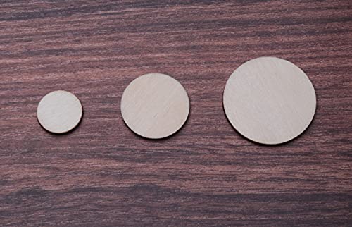 Sowaka 50 Pcs Unfinished Wooden Circle Discs Round Small Blank Natural Wood Slices for Crafting Writing DIY Project Ornament Painting Art Home sowaka