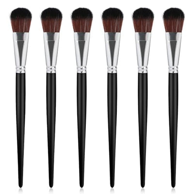 6 Pcs Mop Brush for Acrylic Painting 1 Inch Blending Brush Paint Brushes for Acrylic Painting Oval Mop Acrylic Brush with Wooden Handle for Face and
