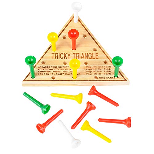 U.S. Toy Tricky Triangle Game - Travel Games, Assorted, MU845 Rhode Island Novelty