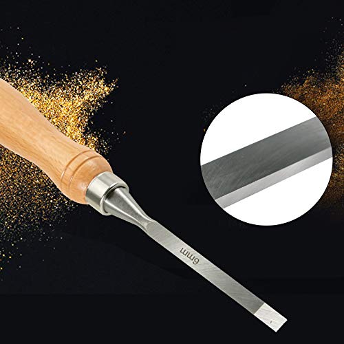 Mophorn Wood Chisel Sets 12pcs,Wood Carving Hand Chisel 3-3/4Inch Blade Length,Woodworking Chisels with Red Eucalyptus Handle,Wood Tool Box,for Wood Mophorn