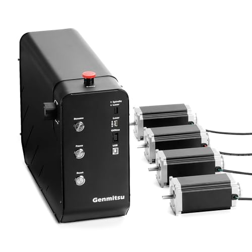 Genmitsu DM542 Driver CNC Control Controller Box with 4PCS Nema 23 112mm Stepper Motors, Upgrade Kit for Genmitsu PROVerXL 4030 V1 CNC Router Milling Genmitsu
