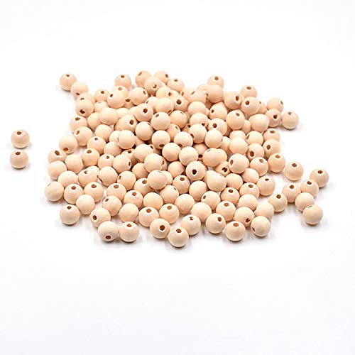 cozyou 100 Pcs 20mm Natural Wood Beads Unfinished Round Ball Wooden Loose Beads for Garland, Home Decor, DIY Crafts cozyou