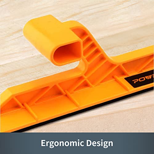 POWERTEC 71451 Deluxe Push Block for Router Tables, Band Saws & Jointers, Dual Ergonomic Handles w/Max Grip, Hand Protection for Woodworking, Safety POWERTEC