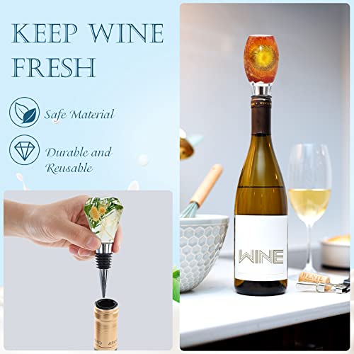 ZYNERY 31PCS Bottle Stopper Resin Molds Kit, Geometric Spherical Silicone Resin Molds with Wine Bottle Stoppers, Epoxy Resin Molds Resin Casting ZYNERY