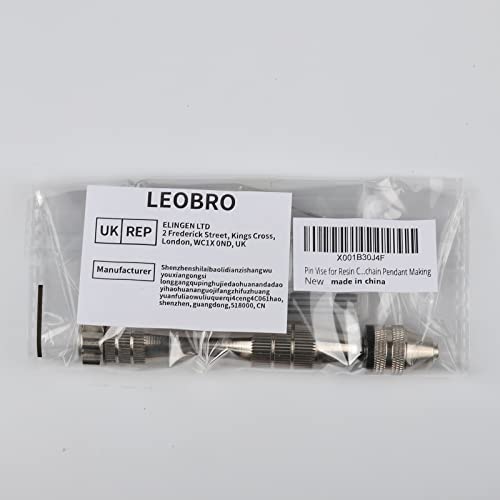 Pin Vise for Resin Casting Molds, LEOBRO Steel Hand Drill, Resin Drill with 10 PCS Drill Bit, Precision Hand Drill Tools for Epoxy Resin Arts Crafts, LEOBRO