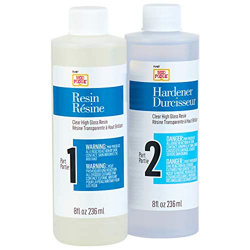 Mod Podge 16 fl oz Hardener 2-Part Supplies Pack, Perfect Kits and Silicone Molds for Epoxy Resin Projects, 25264, Clear Mod Podge