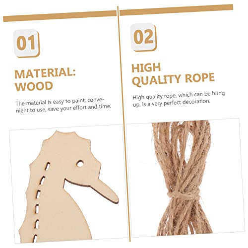 TEHAUX 70pcs Marine Animal Wood Chips Under The Octopus Cutouts Unfinished Wooden Slices Wood Sea Animals Cutouts Ocean Party Favor Unfinished Wooden TEHAUX