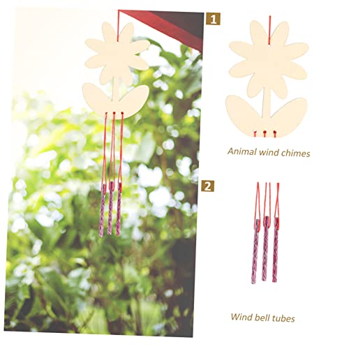 EXCEART 12pcs Decor Kits Ages Accessories Arts Homemade Unfinished Shaped Bell Gifts Garden Animals Indoor Blank Toys Wind Crafts Making Boys EXCEART