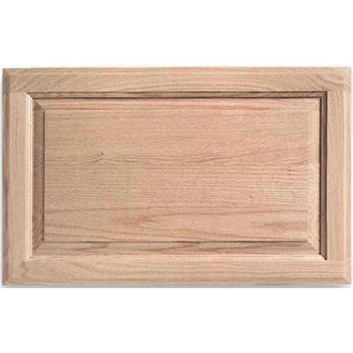 ONESTOCK 12W x 24H Unfinished Oak Kitchen Cabinet Door Replacement, Raised Panel Red ONESTOCK