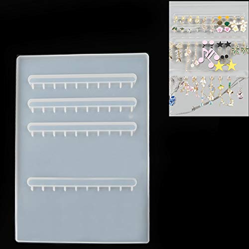 FineInno Resin Molds Earrings Organizer Jewelry Display Stand Silicone Molds Epoxy Molds Makeup Jewelry Display Tray Molds for DIY Casting Crafts FineInno