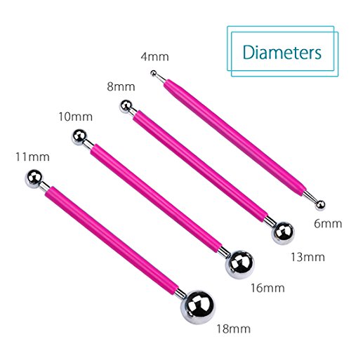 Meuxan 10 Piece Ball Stylus Dot Painting Tool Set, Clay Pottery Modeling Kit Meuxan