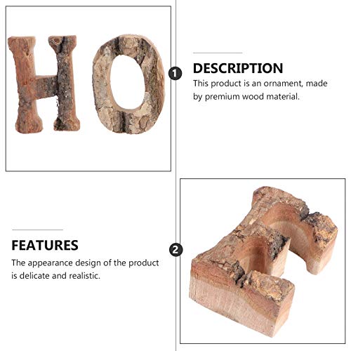 VOSAREA 4pcs Home Letter Ornaments Wooden Home Ornament Wooden Cutout Letters Wood Wall Sign Decoration Tabletop Wooden Letter a Decor Wedding Signs VOSAREA