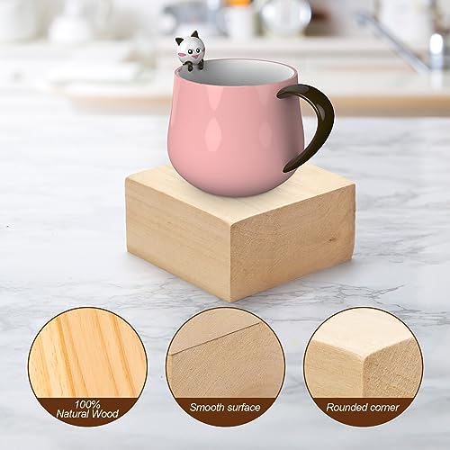 2 Pack Unfinished Basswood Carving Blocks Kit, 4 x 4 x 2 Inch Unfinished Bass Wood Whittling Soft Wood Carving Block Set for Kids Adults Wood Carving PONGJA