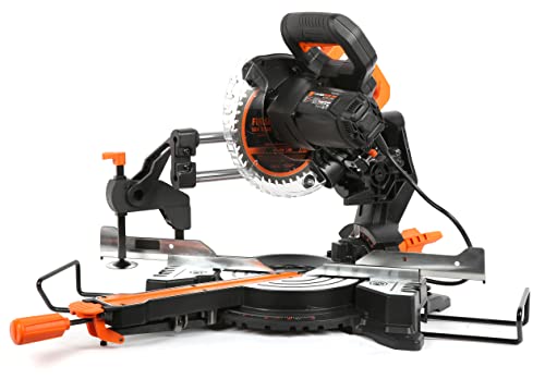 WEN MM0713 9.5-Amp 7.25-Inch Single Bevel Compact Sliding Compound Miter Saw with LED Cutline Guide, Black WEN