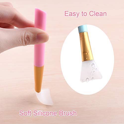 FEPITO Silicone Stir Sticks Kit Includes 9 Pcs Silicone Stir Sticks 4 Pcs Silicone Epoxy Brushes 2 Pcs Silicone Spatula for Mixing Resin, Paint, FEPITO