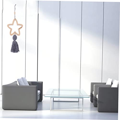 PartyKindom 2pcs Unfinished Wood Stars Baby Room Hanging Ornament Star Ornament Nursery Star Decor Ceiling Decor PartyKindom